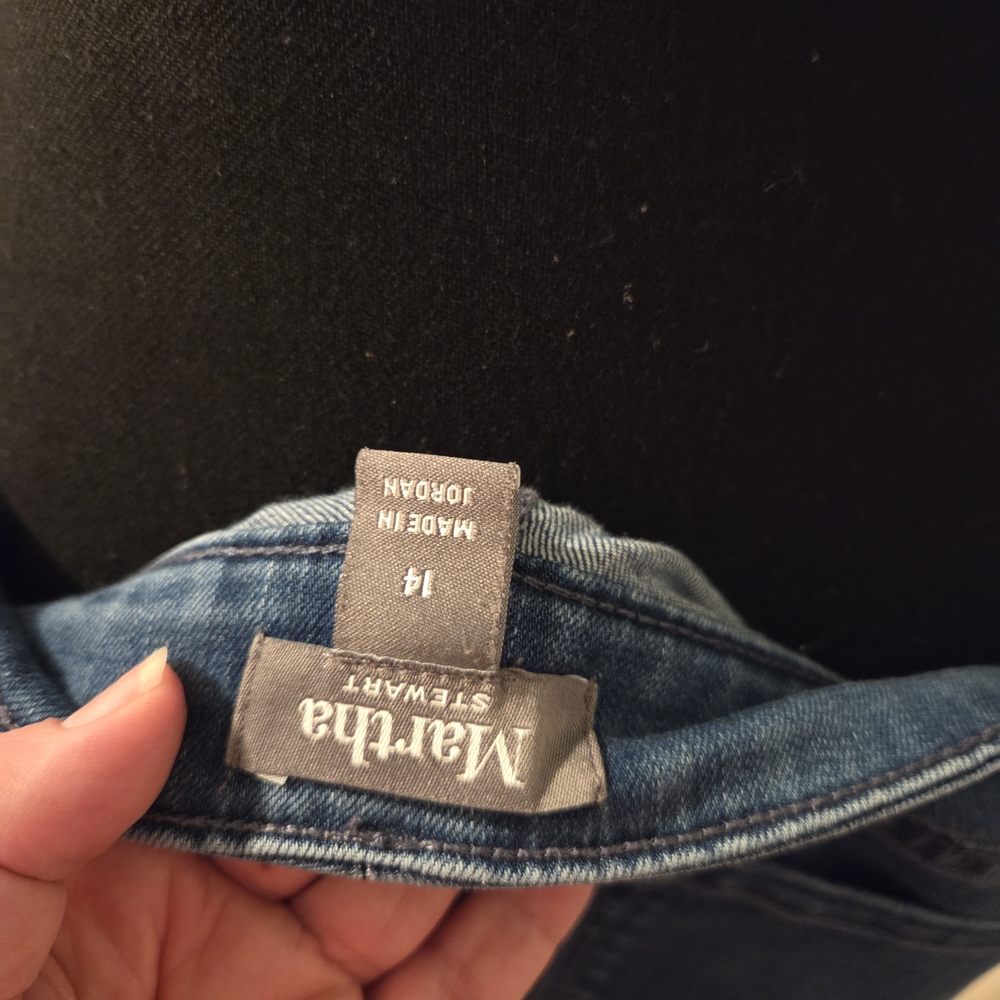 Martha Stewart Dark Blue Boyfriend Jeans - Picture 7 of 7